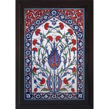 Armada Çini 40X60 cm ED 512 Mavi Hançerli Eldekoru Çini Pano
