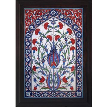 Armada Çini 40X60 cm ED 512 Mavi Hançerli Eldekoru Çini Pano