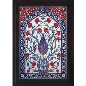 Armada Çini 40X60 Cm Ed 513 Sarı Sülünlü Eldekoru Çini Pano