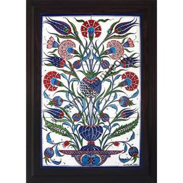 Armada Çini 40X60 Cm Ed 517 Lale Karanfil Eldekoru Çini Pano