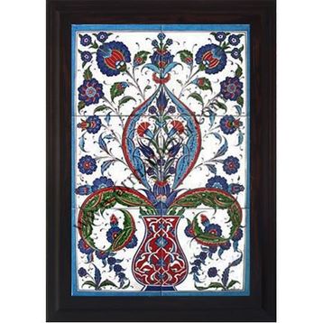 Armada Çini 40X60 Cm Ed 518 Saksılı Hançerli Eldekoru Çini Pano