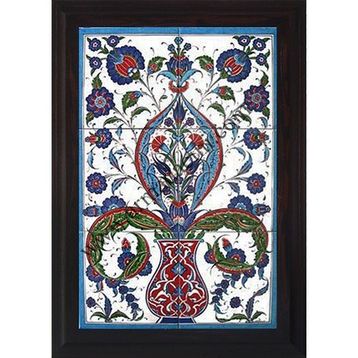 Armada Çini 40X60 Cm Ed 518 Saksılı Hançerli Eldekoru Çini Pano