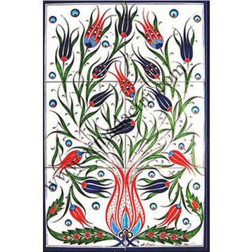 Armada Çini 40X60 Cm Ed 522 Lalezar Eldekoru Çini Pano