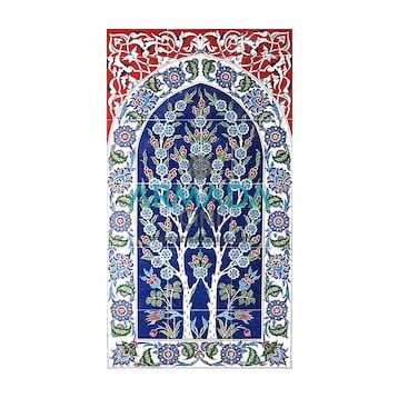 Armada Çini 60X100 cm Ed 620 Çift Hayatağacı Eldekoru Çini Pano
