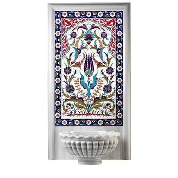 Armada Çini 60X100 Cm Ed 624 Hançerli Eldekoru Çini Pano