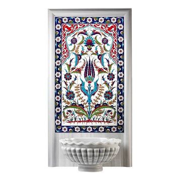 Armada Çini 60X100 Cm Ed 624 Hançerli Eldekoru Çini Pano