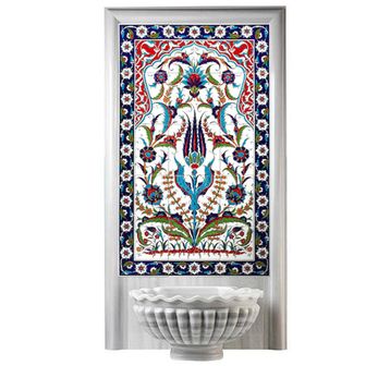 Armada Çini 60X100 Cm Ed 624 Hançerli Eldekoru Çini Pano