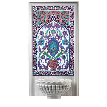 Armada Çini 60X100 Cm Ed 626 Göbekli Eldekoru Çini Pano