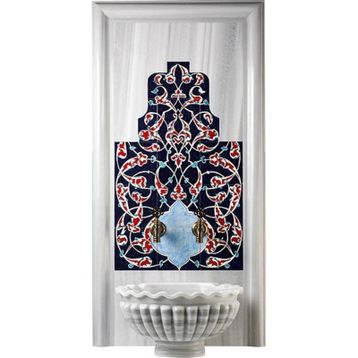 Armada Çini 60x105 Eldekoru Rumi Türk Hamamı İznik Çini Pano
