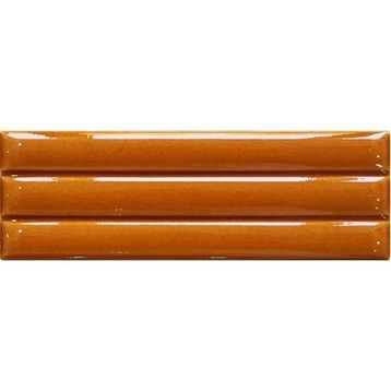 Armada Çini 7x21 cm Bambu Karamel Desenli Çini Seramik Karo