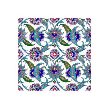 Armada Çini AC 1 Yaprak Desenli Kütahya 20x20 cm Çini Karo