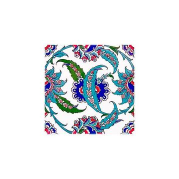 Armada Çini AC 1 Yaprak Desenli Kütahya 20x20 cm Çini Karo