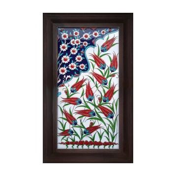 Armada Çini ED 150 20x40 cm Lalezar Eldekoru Çini Pano