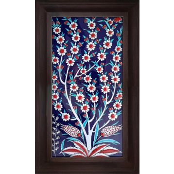 Armada Çini ED 162 20x40 cm Hayat Ağacı Eldekoru Çini Pano