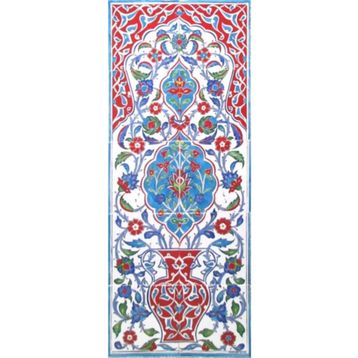 Armada Çini ED-703 40X100 Cm Saksılı Eldekoru Çini Pano
