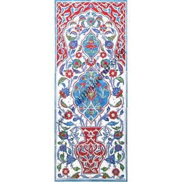 Armada Çini ED-703 40X100 Cm Saksılı Eldekoru Çini Pano