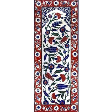 Armada Çini ED-707 40X100 Cm Lalezar Eldekoru Çini Pano