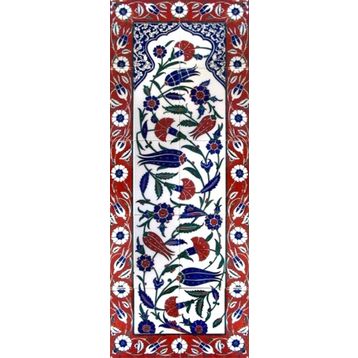 Armada Çini ED-707 40X100 Cm Lalezar Eldekoru Çini Pano