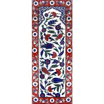 Armada Çini ED-707 40X100 Cm Lalezar Eldekoru Çini Pano