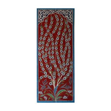 Armada Çini ED-708 40X100 Cm Hayat Ağacı Eldekoru Çini Pano