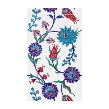 Armada Çini SP 405 25x40 cm Desenli İznik Lale Karanfil Çini Karo