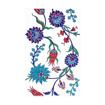 Armada Çini SP 405 25x40 cm Desenli İznik Lale Karanfil Çini Karo