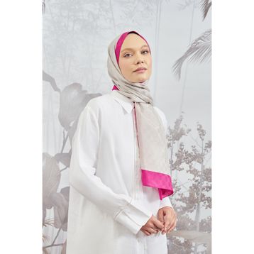 Armanda Dama Taş Fuşya Monogram Şal