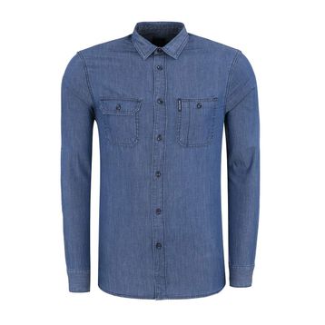 Armani Exchange 6ZZC38 Z1GDZ 1500 Mavi Erkek Gömlek