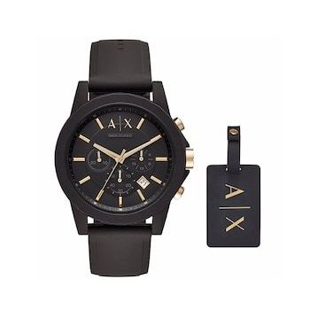 Armani Exchange AX7105 Erkek Set Kol Saati ve Valiz Etiketi