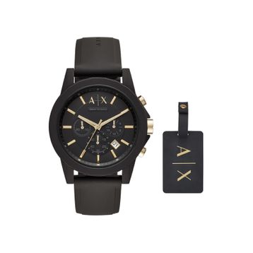 Armani Exchange AX7105 Erkek Set Kol Saati ve Valiz Etiketi