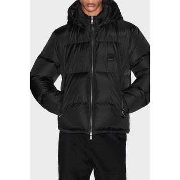 Armani Exchange XM000348 AF12286 UC001 Siyah Kuş Tüyü Dolgulu Çıkarılabilir Kapüşonlu Şişme Mont Erkek Mont