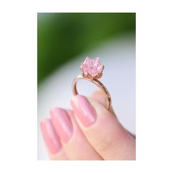 Armes Pembe Lotus Çiçeği Ayarlanabilir Kadın 925 Ayar Gümüş Yüzük