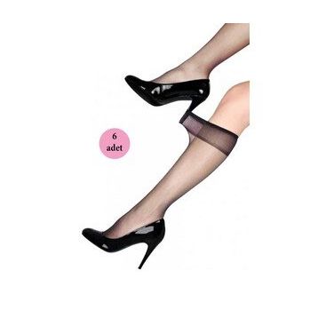 Armin Loretta 15 Denye 500 Siyah 6 Adet Fit Kadın Dizaltı Çorap