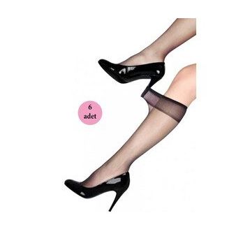 Armin Loretta 15 Denye 500 Siyah 6 Adet Fit Kadın Dizaltı Çorap