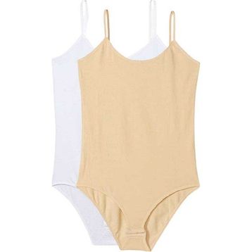 Armin Loretta 2 Adet İp Askılı Kadın Çıtçıtlı Body Beyaz ve Ten