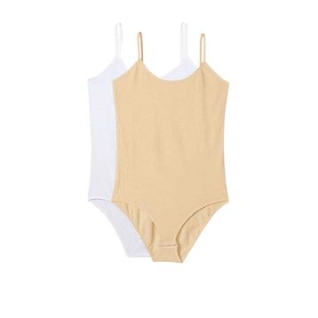 Armin Loretta 2 Adet İp Askılı Kadın Çıtçıtlı Body Beyaz ve Ten
