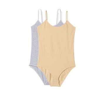 Armin Loretta 2 Adet İp Askılı Kadın Çıtçıtlı Body Gri ve Ten