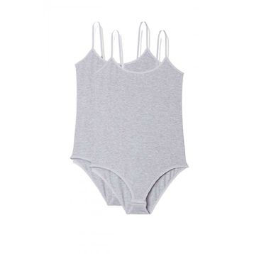 Armin Loretta 2 Adet İp Askılı Kadın Çıtçıtlı Body Gri