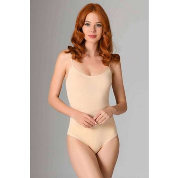 Armin Loretta 2 Adet İp Askılı Kadın Çıtçıtlı Body Siyah ve Ten