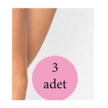 Armin Loretta 3 Adet Kadın Diz Altı Parlak Fit 15 Denye Ten Çorap