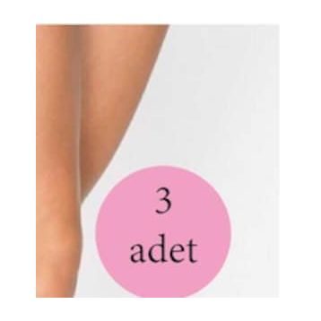 Armin Loretta 3 Adet Kadın Diz Altı Parlak Fit 15 Denye Ten Çorap