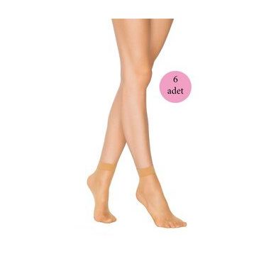 Armin Loretta Ten Fit 15 İnce Parlak Kısa 6 Adet Kadın Soket Çorap
