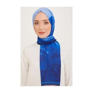 Armine 10000-01 Saks Mavi Trend Şal