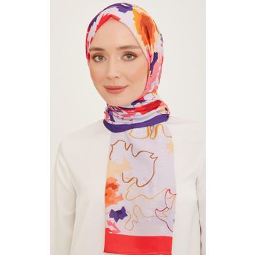 Armine 10001-13 Nar Çiçeği-Mor Trend Şal