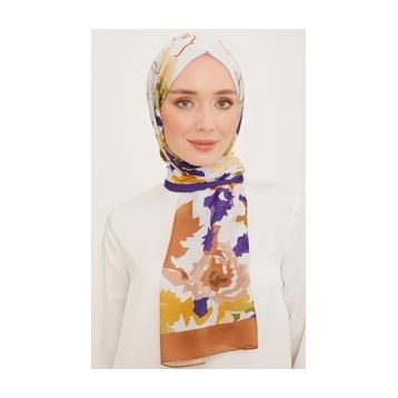 Armine 10001-14 Mor Kahverengi Trend Şal