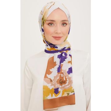Armine 10001-14 Mor Kahverengi Trend Şal