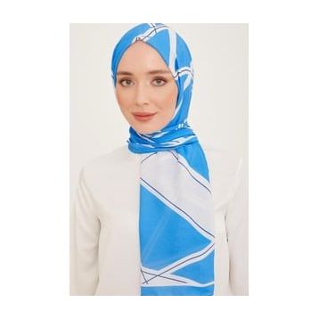 Armine 10003-08 Mavi Trend Şal