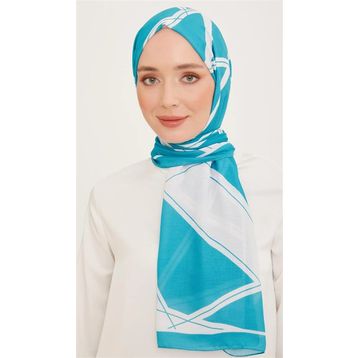 Armine 10003-21 Turkuaz Mavi Trend Şal