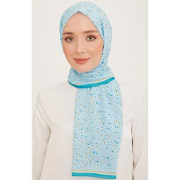 Armine 10004-12 Turkuaz Mavi Trend Şal