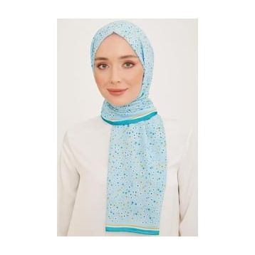 Armine 10004-12 Turkuaz Mavi Trend Şal